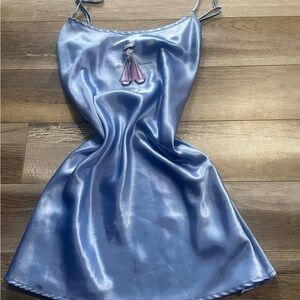 La SENZA Blue Satin Dress